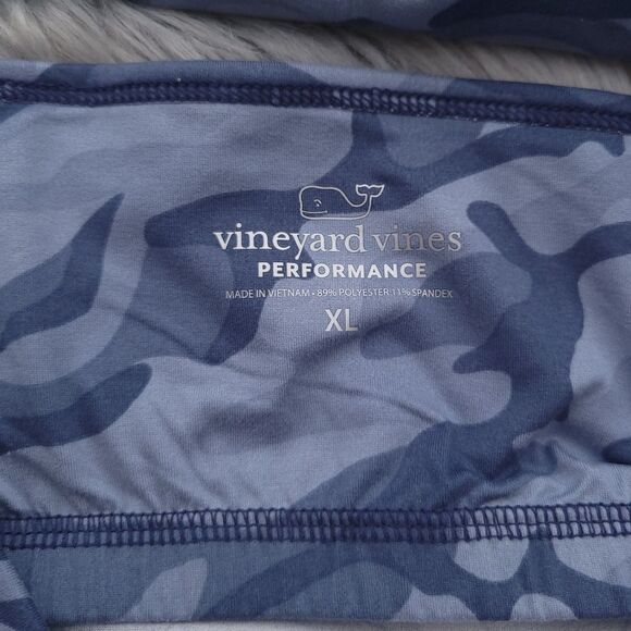 Vineyard Vines Printed Super Soft Blue Camo Wicking Sports Bra Size XL - Picture 4 of 11